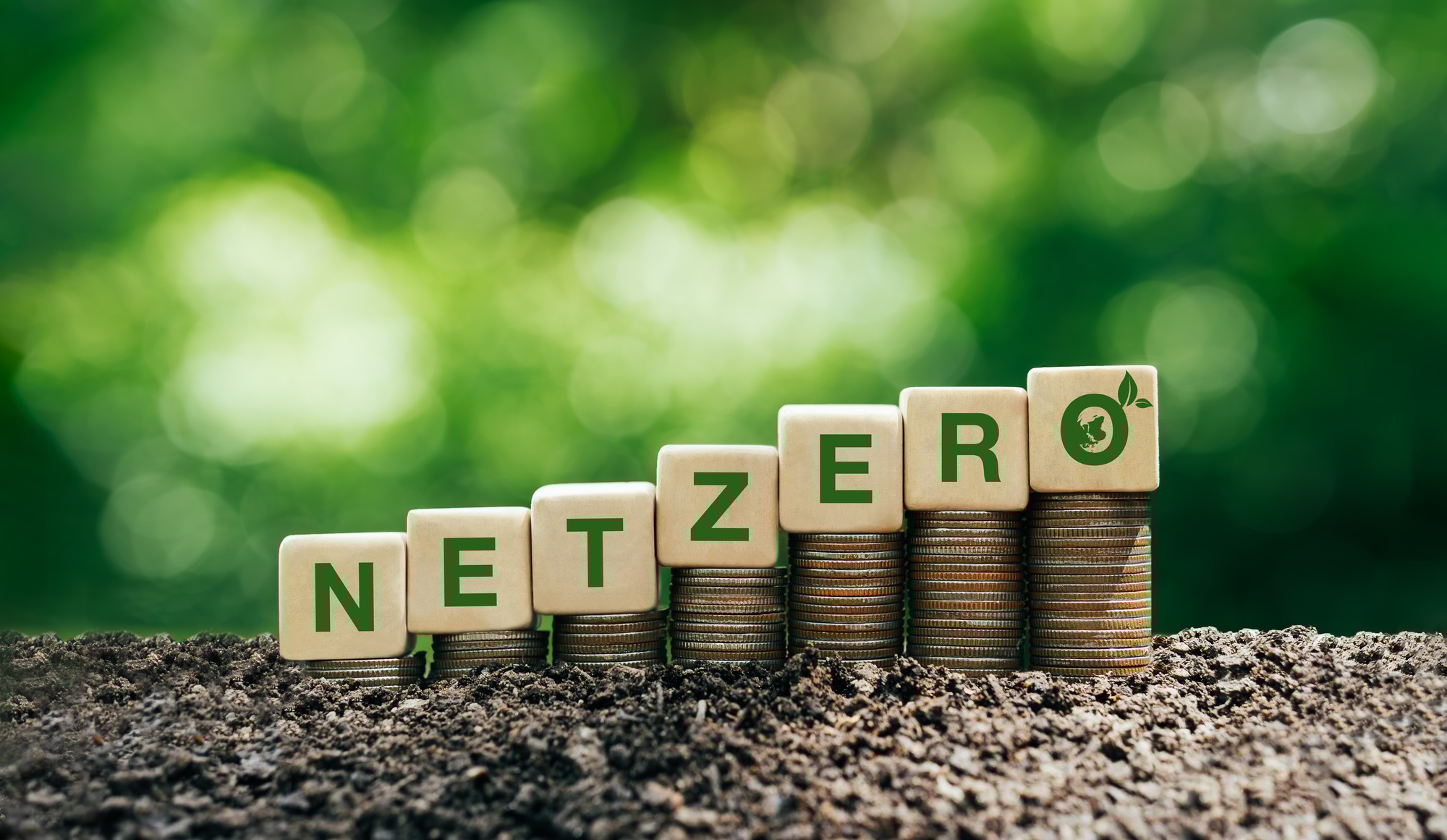 net zero and carbon neutral concept net zero emissions target Weather neutral long term strategy.